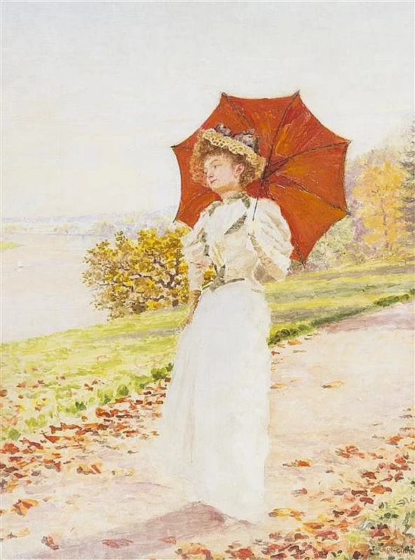 Marie - François Firmin, Girard, Donna con parasole